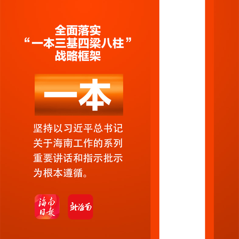一組海報了解海南“一本三基四梁八柱”戰略框架