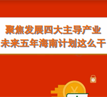 聚焦發展四大主導產業，未來五年海南計劃這么干