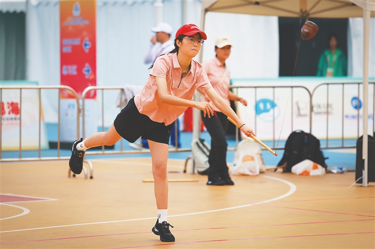 直擊運動會陀螺項目備賽現場