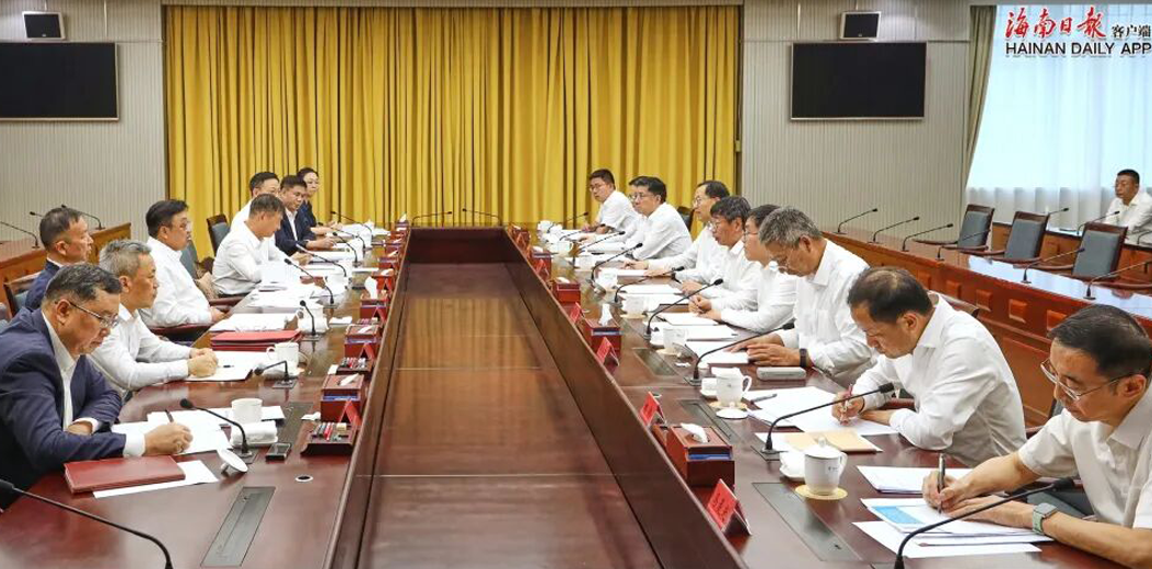 海南省與中國長江三峽集團舉行工作會談