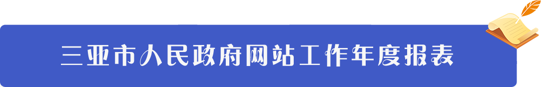 三亞市人民政府網(wǎng)站工作年度報表